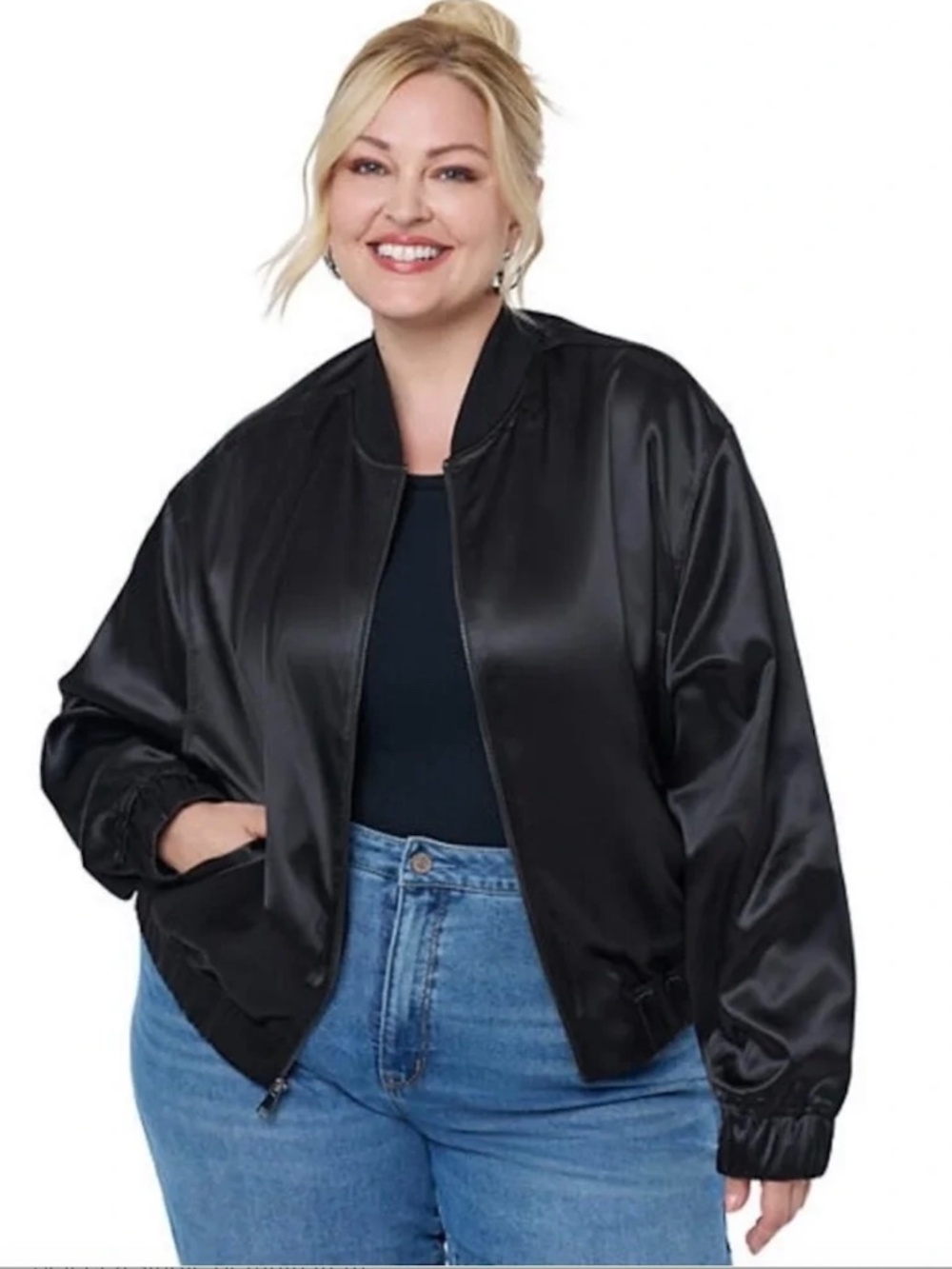 Edited by Remi Bader Black Bomber Jacket